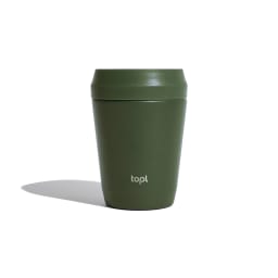 0. Topl To Go-glas i återvunnet stål Patenterat 360-lock 235 ml