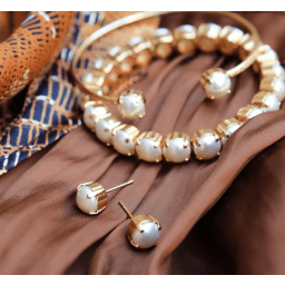 1. Classic Stud Earrings - Pearl