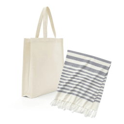 0. Tote Bag i ekologisk bomull & Hamamhandduk 