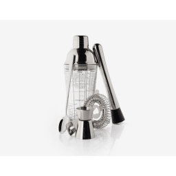 0. Cocktailset 5-delar Glas och Rostfritt stål