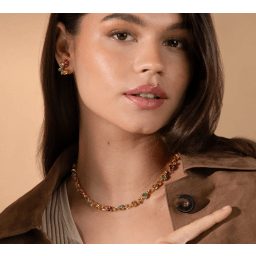 1. Fay Necklace / Autumn Bloom Combo - gold