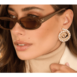1. Zia Earrings / Topaz Combo gold
