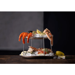 1. Skaldjursfat med ställ, 3 delar