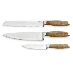 0. Knivset 3 delar Akacia