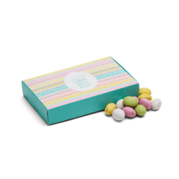 0. Easter Mail Box, 250 g med mjölkchokladägg & logotyp