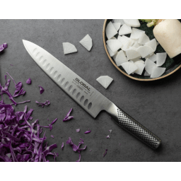 2. Knivset i 2 delar - Kockkniv & Grönsakshacka med skärbräda i ek