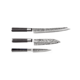 5. Knivset i 4 delar med Brödsåg, Santoku, Petty & Chopper