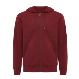 0. IQONIQ Abisko hoodie med dragkedja i återvunnen bomull