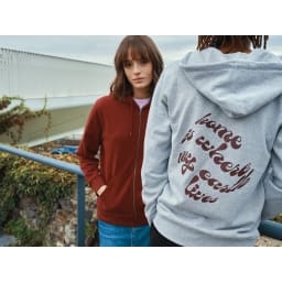 5. IQONIQ Abisko hoodie med dragkedja i återvunnen bomull