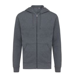 0. IQONIQ Abisko hoodie med dragkedja i återvunnen bomull