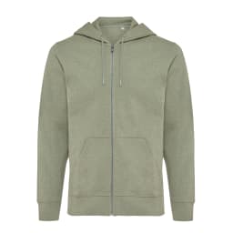 0. IQONIQ Abisko hoodie med dragkedja i återvunnen bomull