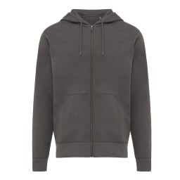 0. IQONIQ Abisko hoodie med dragkedja i återvunnen bomull