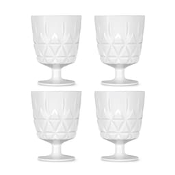 0. Picknick glas 4-pack, vit