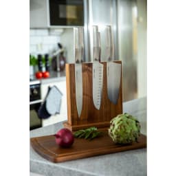 2. Knivhållare Med Magnet Acacia
