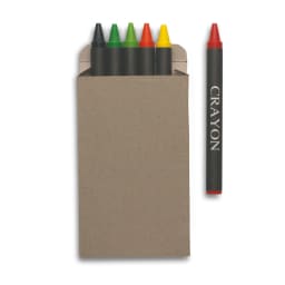 0. Set med 6 crayon vaxkritor