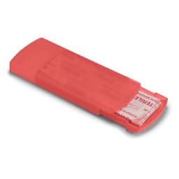 1. Plast etui med plåster