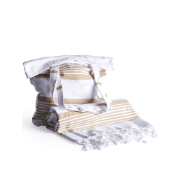 0. Hamamhandduk med tillhörande totebag från Maison Trique - Grön