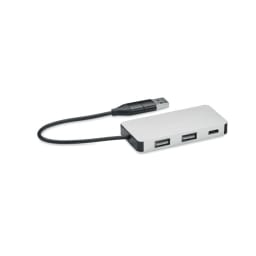 0. USB-hubb med 3 portar och 20 cm kabel
