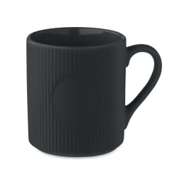 0. Matt ribbad keramikmugg 340 ml