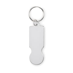 2. Nyckelring + kundvagnsmynt €1