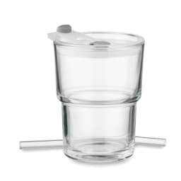 1. Glasmugg med sugrör 400ml