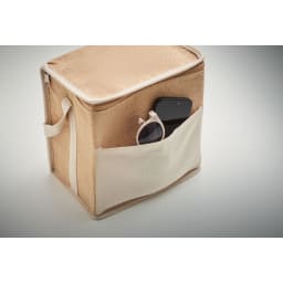 5. Kylväska i jute och canvas 3L