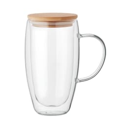 0. Dubbelväggig glasmugg 450 ml