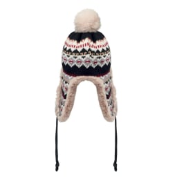 1. Stickad mössa med öronlapp