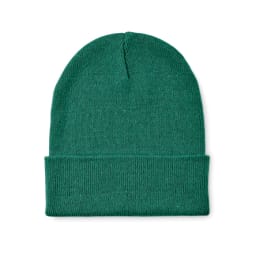 0. Stickad mössa med mudd