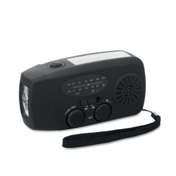 0. Bärbar radio med LED-ficklampa