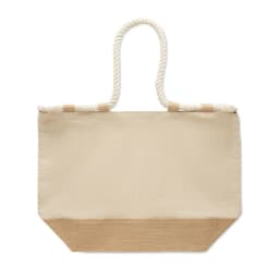 1. Strandväska i canvas/jute