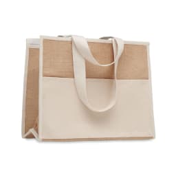 0. Jute och canvas kylväska