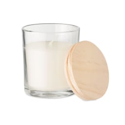 1. Ljus med vaniljdoft i glas