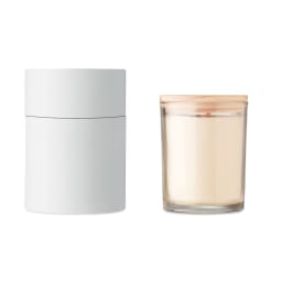 1. Ljus med vaniljdoft i glas