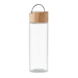 0. Glasflaska med bambulock 500ml