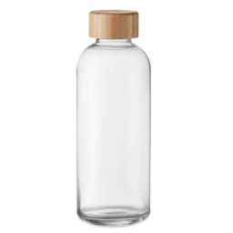 0. Glasflaska med bambulock 650ml