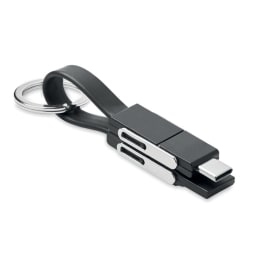 0. Nyckelring med 4-i-1 kabel