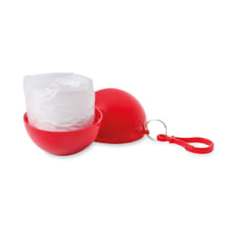 1. Regnponcho i rund behållare