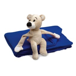 1. Fleece-filt med en nalle på