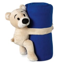 0. Fleece-filt med en nalle på