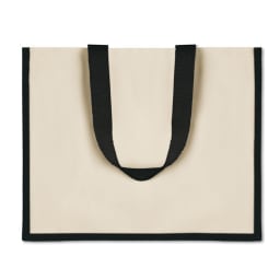 1. Shoppingkasse i jute/canvas
