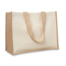0. Shoppingkasse i jute/canvas
