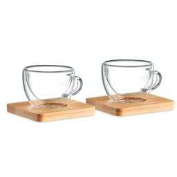 0. Espresso set i glas