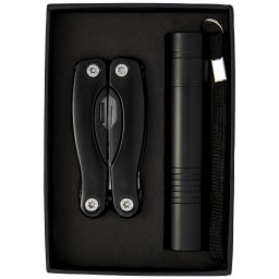 1. Scout presentförpackning med multikniv och LED-ficklampa