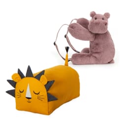 0. Barnryggsäck och sittpuff