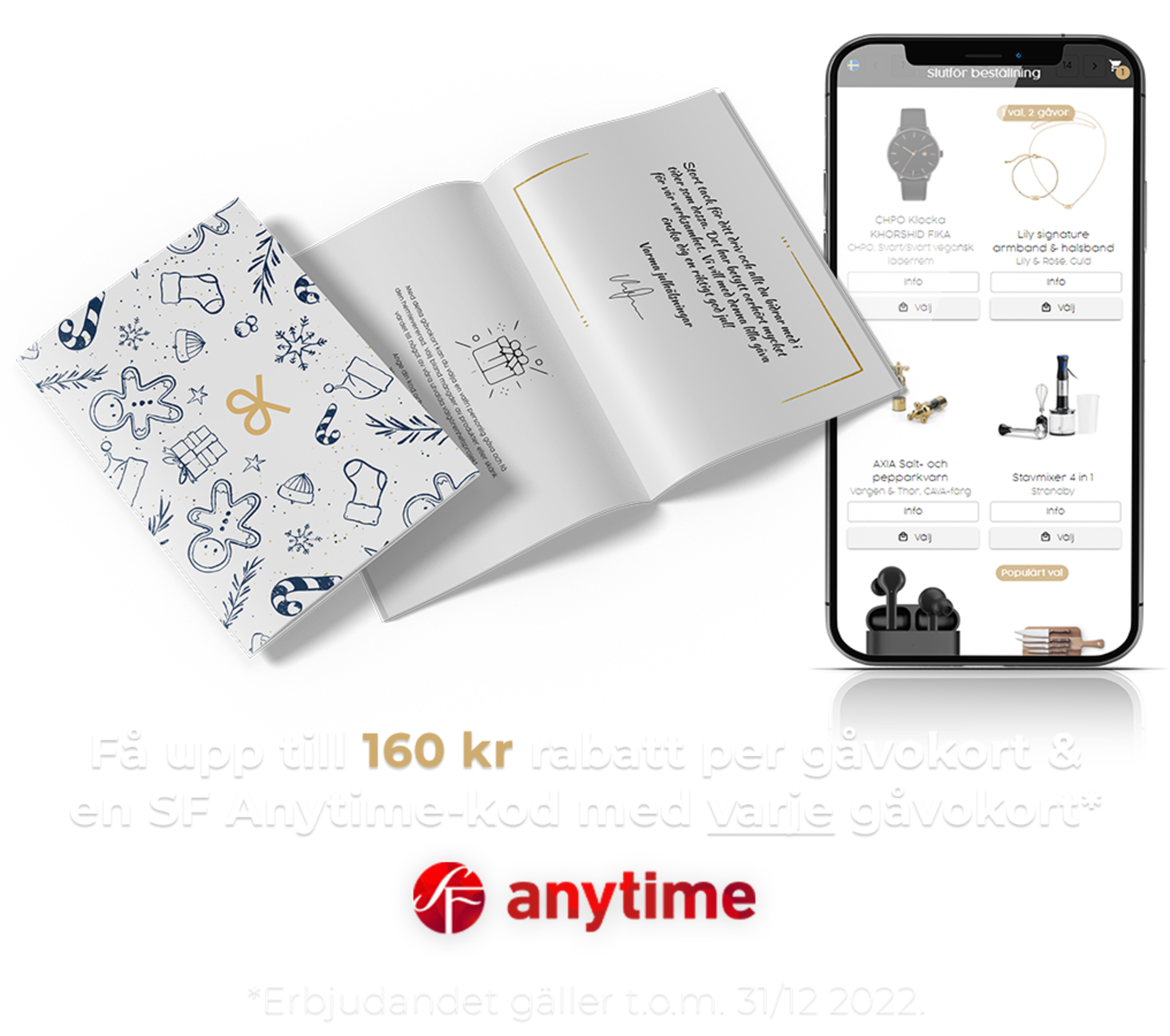 Gåvokort SF Anytime-film med varje gåvokort