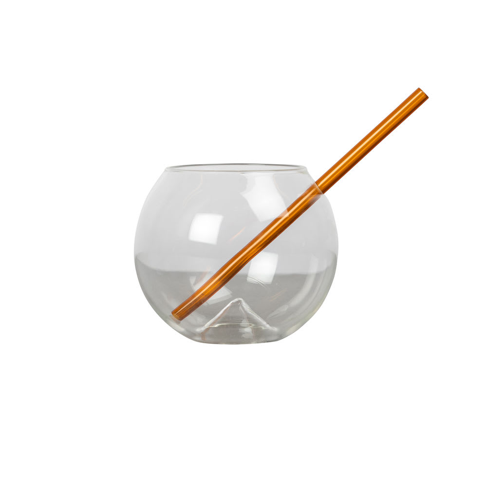 Glass with straw Magaluf 2-pack