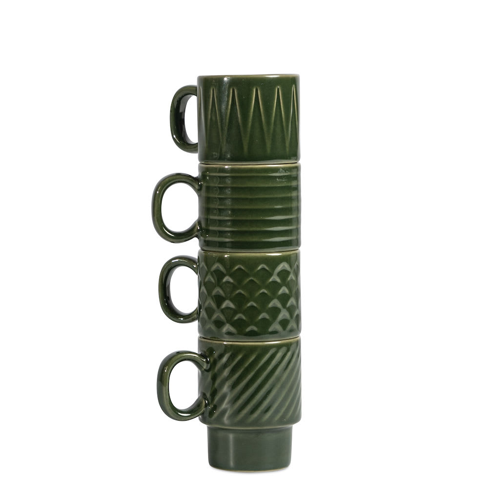 Coffee & More espresso cup 4-pcs, green