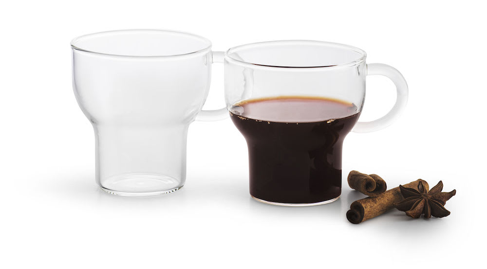 Glass mug small, 2-pack