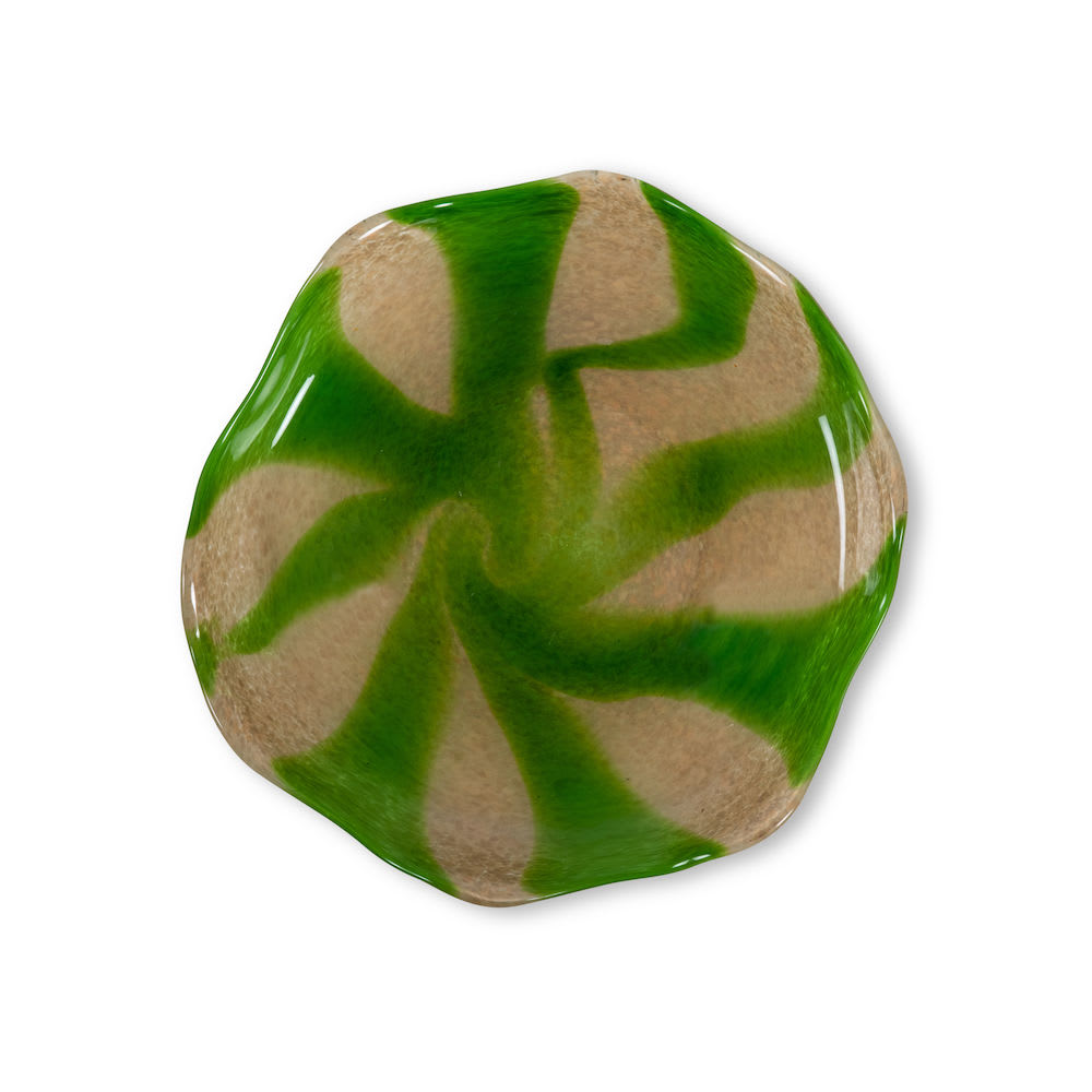 Plate Curve M Green/beige